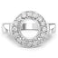 0.48 Carat White Diamond 14K White Gold Semi Mount Engagement Ring