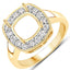 Anillo Semi Montura de Diamante Blanco Genuino de 0.48 Quilates en Oro Amarillo de 14K