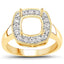 Anillo Semi Montura de Diamante Blanco Genuino de 0.48 Quilates en Oro Amarillo de 14K