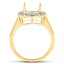 Anillo Semi Montura de Diamante Blanco Genuino de 0.48 Quilates en Oro Amarillo de 14K