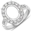 0.60 Carat Genuine White Diamond 14K White Gold Semi Mount Engagement Ring