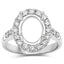 0.60 Carat Genuine White Diamond 14K White Gold Semi Mount Engagement Ring