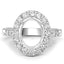0.60 Carat Genuine White Diamond 14K White Gold Semi Mount Engagement Ring