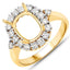 Bague de fiançailles semi-montée en or jaune 14K avec diamant blanc de 0,54 carat