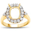 Bague de fiançailles semi-montée en or jaune 14K avec diamant blanc de 0,54 carat