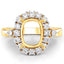 Bague de fiançailles semi-montée en or jaune 14K avec diamant blanc de 0,54 carat