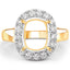 Bague de fiançailles semi-montée en or jaune 14K avec diamant blanc de 0,51 carat