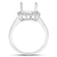 Bague de fiançailles semi-montée en or blanc 14K avec diamant blanc de 0,58 carat