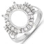 Anillo de Compromiso Semi Montura de Diamante Blanco de 0.83 Quilates en Oro Blanco de 14K