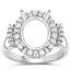 Anillo de Compromiso Semi Montura de Diamante Blanco de 0.83 Quilates en Oro Blanco de 14K