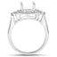 0.73 Carat White Diamond 14K White Gold Semi Mount Engagement Ring