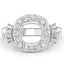 0.73 Carat White Diamond 14K White Gold Semi Mount Engagement Ring