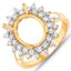 0.79 Carat White Diamond 14K Yellow Gold Semi Mount Engagement Ring