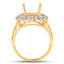 0.79 Carat White Diamond 14K Yellow Gold Semi Mount Engagement Ring