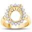 Anillo de Compromiso Semi Montura de Diamante Blanco de 0.54 Quilates en Oro Amarillo de 14K
