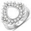 Anillo de Compromiso Semi Montura de Diamante Blanco de 0.89 Quilates en Oro Blanco de 14K