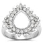 Anillo de Compromiso Semi Montura de Diamante Blanco de 0.89 Quilates en Oro Blanco de 14K
