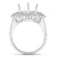 Anillo de Compromiso Semi Montura de Diamante Blanco de 0.89 Quilates en Oro Blanco de 14K