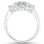 1.89 Carat Aquamarine & White Topaz Sterling Silver Engagement Ring