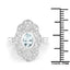 1.02 Carat Aquamarine & White Topaz Sterling Silver Ring