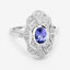 1.17 Carat Genuine Tanzanite & White Topaz Sterling Silver Ring