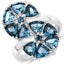 5.10 Carat London Blue Topaz Sterling Silver Engagement Ring