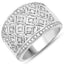 0.52 Carat Genuine White Diamond Sterling Silver Engagement Ring