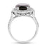 5.80 Carat Smoky Quartz & White Topaz Sterling Silver Ring