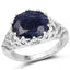 5.94 Carat Dyed Sapphire Sterling Silver Engagement Ring