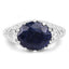 5.94 Carat Dyed Sapphire Sterling Silver Engagement Ring
