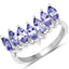 Anillo de Compromiso de Plata Esterlina con Tanzanita Genuina de 1.68 Quilates