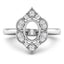 Anillo de Compromiso Semi Montura de Diamante Blanco de 0.20 Quilates en Oro Blanco de 14K