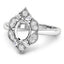 Anillo de Compromiso Semi Montura de Diamante Blanco de 0.20 Quilates en Oro Blanco de 14K