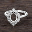 Anillo de Compromiso Semi Montura de Diamante Blanco de 0.20 Quilates en Oro Blanco de 14K