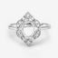 Anillo de Compromiso Semi Montura de Diamante Blanco de 0.20 Quilates en Oro Blanco de 14K