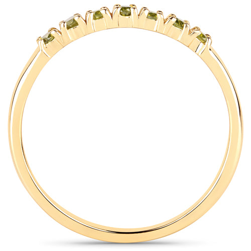 0.22 Carat Genuine Dark Yellow Diamond 14K Yellow Gold Engagement Ring
