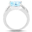 Bague en argent sterling avec topaze bleue et tanzanite de 4,77 carats