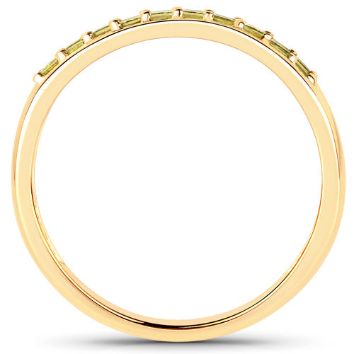 Anillo de Compromiso de Diamante Amarillo Genuino de 0.27 Quilates en Oro Amarillo de 14K