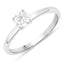 Anillo de Compromiso de Diamante Blanco Genuino de 0.40 Quilates en Oro Blanco de 14K