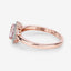 Bague de fiançailles en morganite et diamant de 0,81 carat en or rose 14K