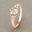 Bague de fiançailles en morganite et diamant de 0,75 carat en or rose 14K