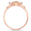 Bague de fiançailles en morganite et diamant de 0,75 carat en or rose 14K