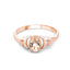 Bague de fiançailles en morganite et diamant de 0,75 carat en or rose 14K