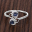 0.34 Carat Blue Sapphire & Diamond 14K White Gold Engagement Ring