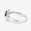 0.52 Carat Blue Sapphire & White Diamond 14K White Gold Engagement Ring
