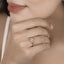 Bague de fiançailles en morganite et diamant de 0,46 carat en or rose 14K