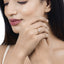 Bague de fiançailles en morganite et diamant de 0,46 carat en or rose 14K