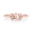 Bague de fiançailles en morganite et diamant de 0,46 carat en or rose 14K