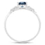 0.93 Carat London Blue Topaz & Diamond 14K White Gold Ring