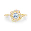 0.46 Carat Aquamarine and Diamond 14K Yellow Gold Engagement Ring